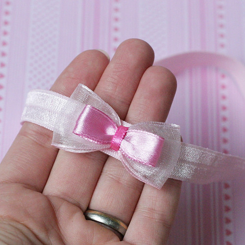 Čelenka pro newborn - růžová — foto 2