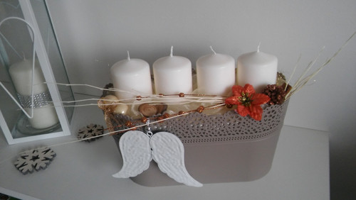 Vánoční, adventní dekorace, svícen — foto 2