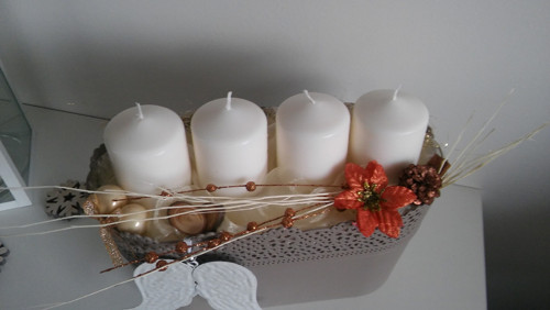 Vánoční, adventní dekorace, svícen — foto 3