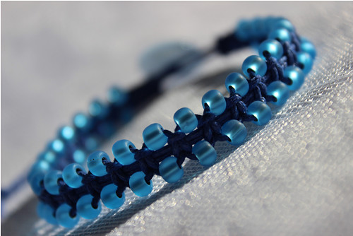 Blue Lagoon.. Náramek macramé — foto 6