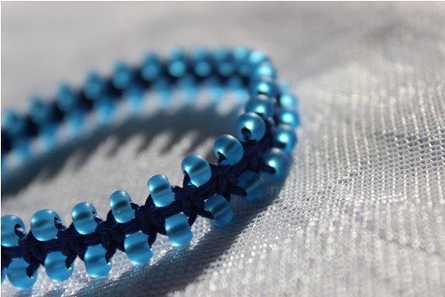 Blue Lagoon.. Náramek macramé — foto 5