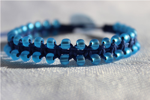 Blue Lagoon.. Náramek macramé — foto 4