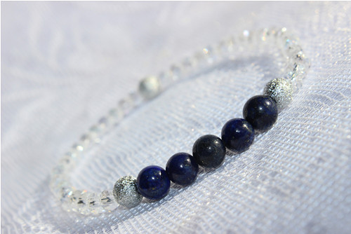 Lapis lazuli.. Náramek s minerály — foto 5