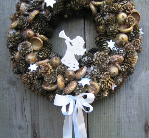 Adventní věneček s andílkem — foto 2