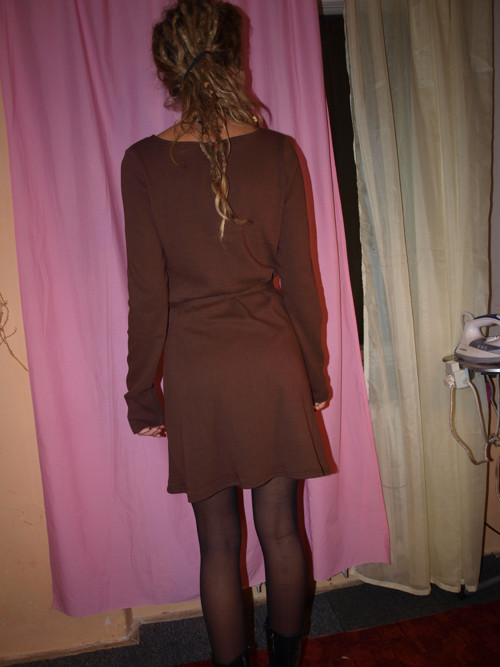 Hnědé retro látka — foto 5