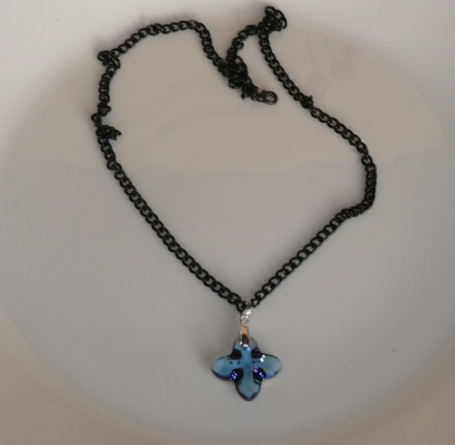 Přívěsek - swarovski/kameny - hvězda modrá — foto 2