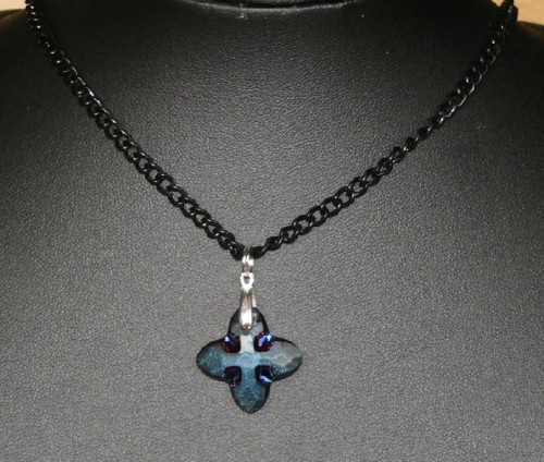 Přívěsek - swarovski/kameny - hvězda modrá — foto 3