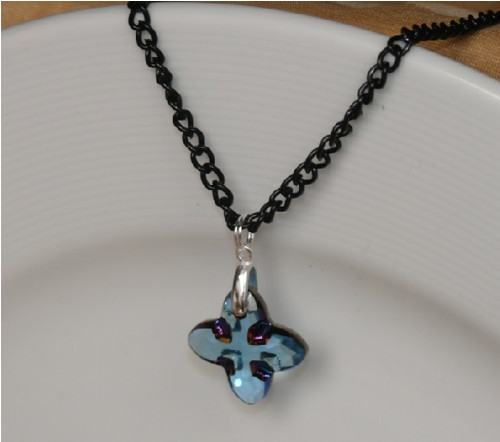 Přívěsek - swarovski/kameny - hvězda modrá — foto 4