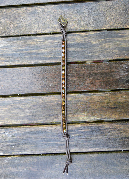 Zlato-zelený náramek — foto 3