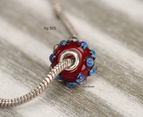 Vínová s Ag 925 průvleky — foto 2