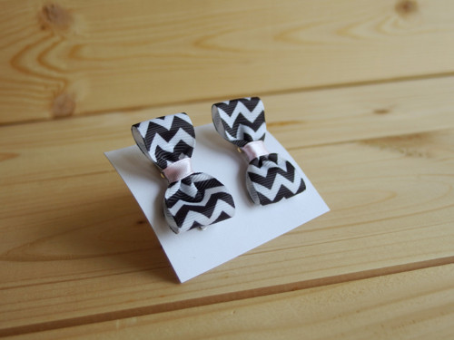 Mini sponky 2ks - černobílé cik cak — foto 2