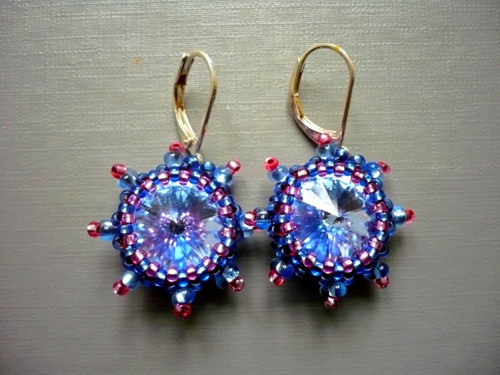 Modrorůžové miny - swarovski — foto 2