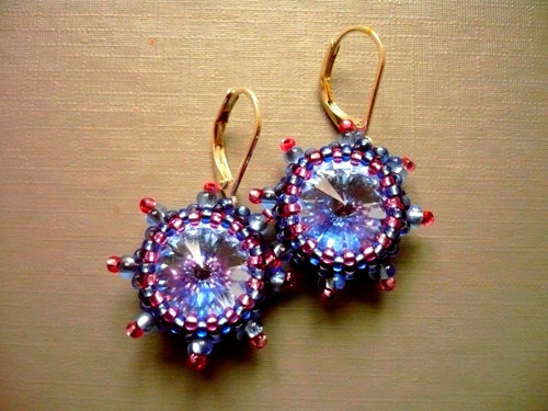 Modrorůžové miny - swarovski — foto 4