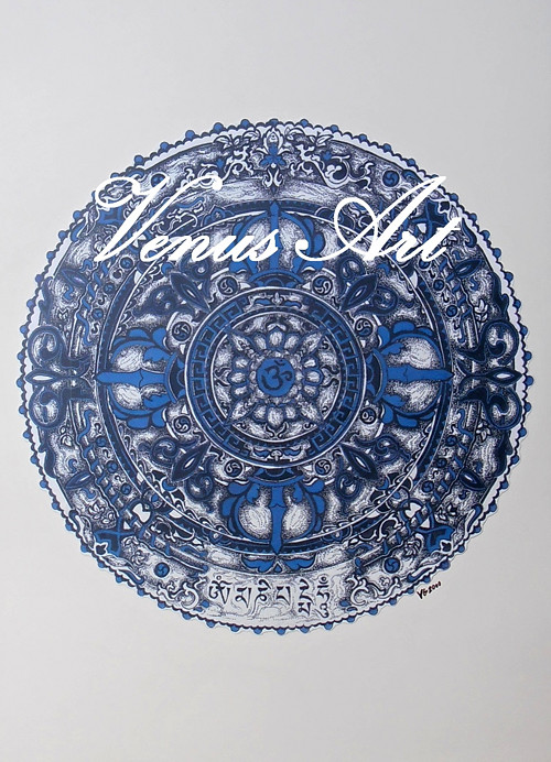 Dekorační fotopolštář 40x40cm mandala ÓM SLEVA 25% — foto 6