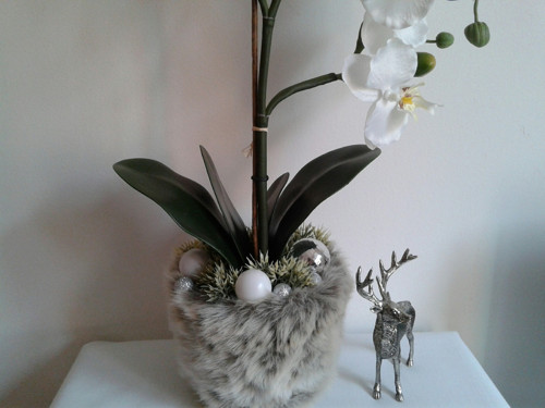 Vánoční orchidej v kožichu (49cm) — foto 3