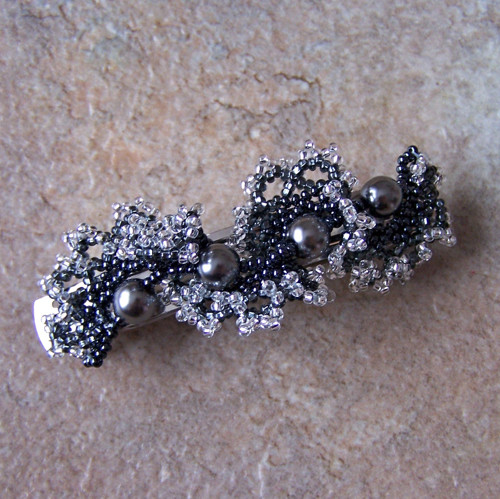 Spona do vlasů "Gray lace" — foto 2