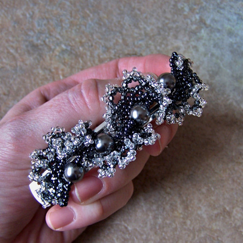 Spona do vlasů "Gray lace" — foto 3