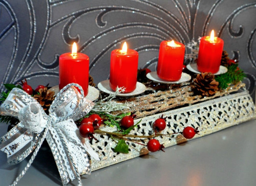 Adventní svícen Krajka — foto 2
