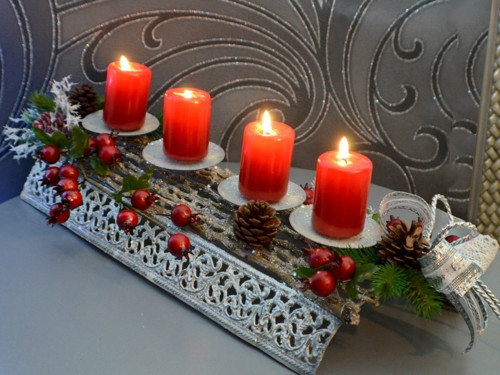 Adventní svícen Krajka — foto 3