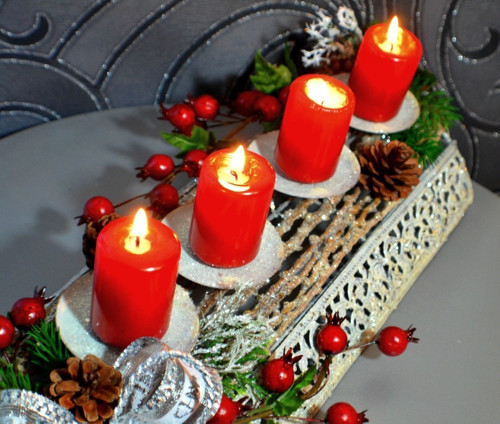 Adventní svícen Krajka — foto 4