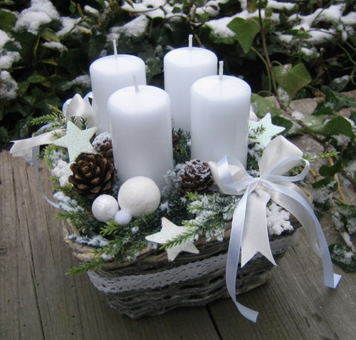 Adventní košík ve sněhobílé — foto 2