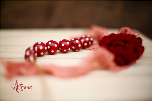 Red Vintage - Malované korále — foto 2