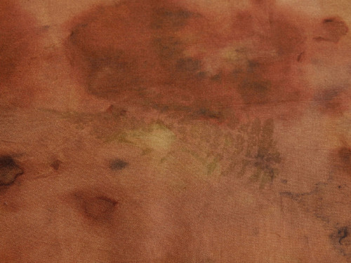 Hedvábný šál S13 - eco print — foto 3