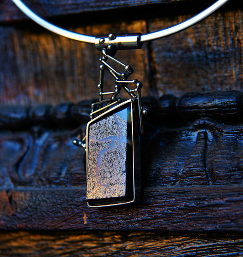 Nerezový náhrdelník...." Meteoritic " — foto 2