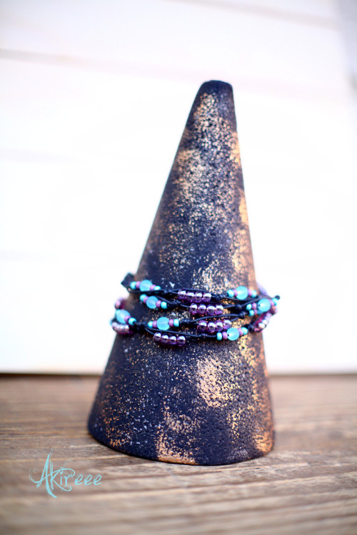 Purple Boho - náramek 2v1 — foto 3