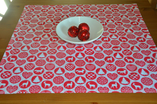 Vánoční červenobílý (74x74 cm) — foto 3