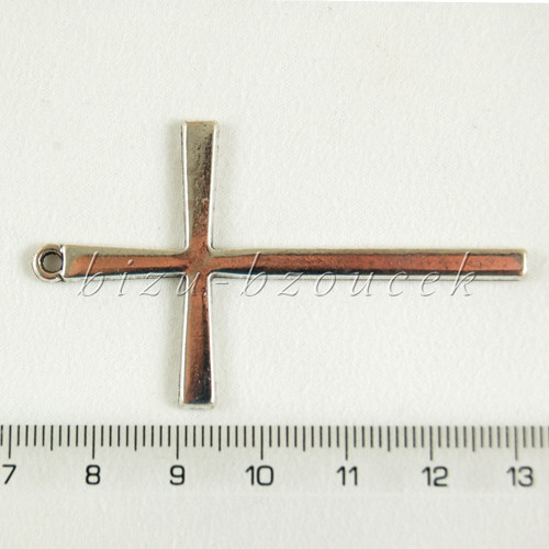 Kříž, stříbrná barva - 1ks — foto 2