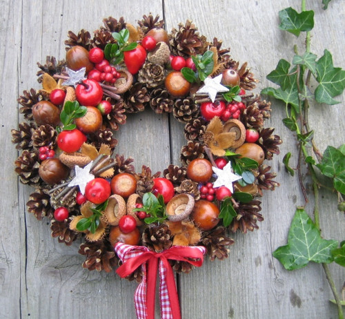 Adventní věneček s jablíčky — foto 3
