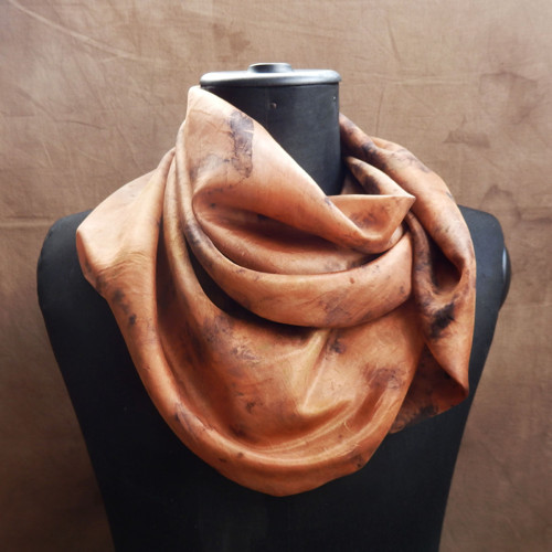 Hedvábný šátek S14 - eco print — foto 3