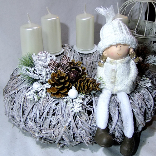 Adventní věnec - Holčička v kulíšku II. — foto 5
