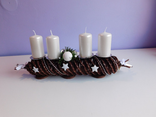 Adventní štola, svícen, věnec — foto 3