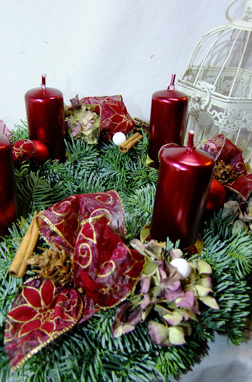 Adventní věnec - Hortenziový — foto 2