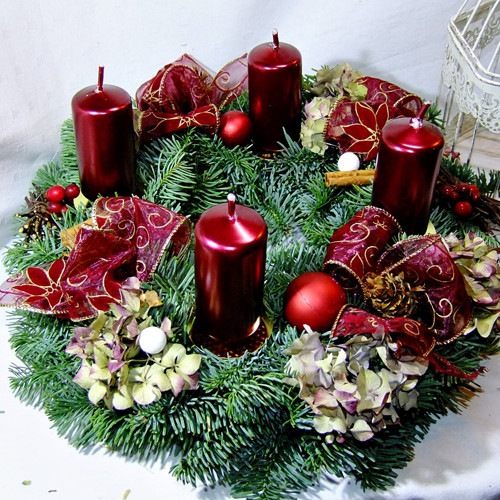 Adventní věnec - Hortenziový — foto 4