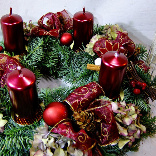 Adventní věnec - Hortenziový — foto 5