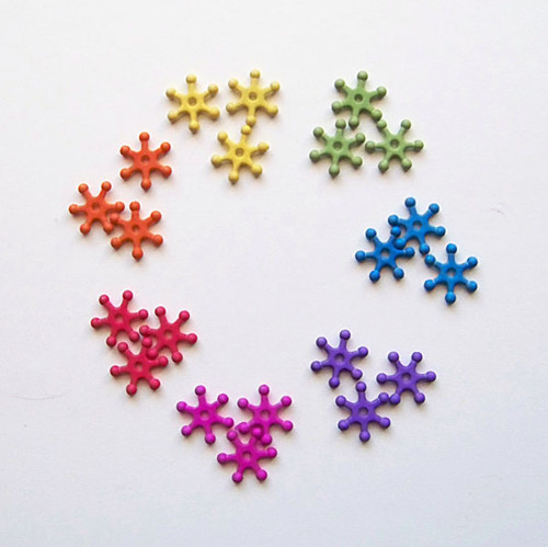 Plastová hvězdička/ 14x3mm/ 20ks — foto 2