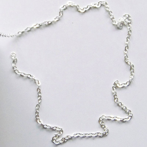 Řetízek plochý/ stříbro/ 3x4mm — foto 2