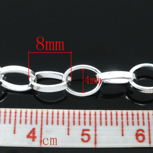 Řetízek/ stříbro/ 8x6mm — foto 2