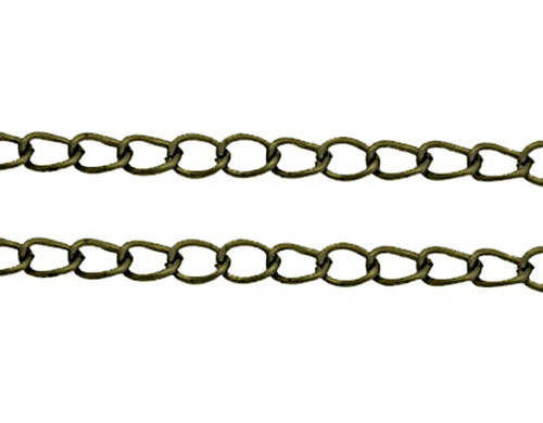 Řetízek TWIST/ ant.bronz/ 4x6mm — foto 2