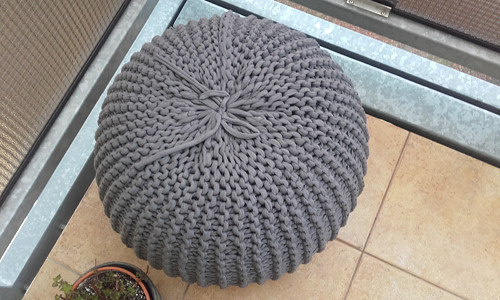 Puff velký šedohnědý /průměr 57cm, výška 32cm/ — foto 2