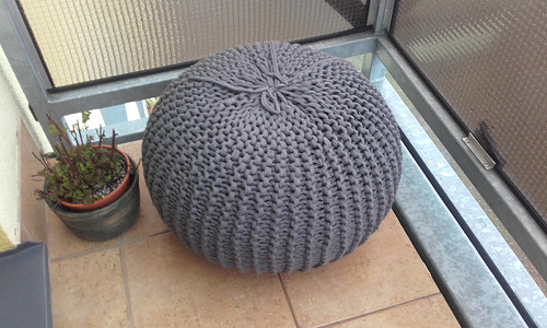 Puff velký šedohnědý /průměr 57cm, výška 32cm/ — foto 4