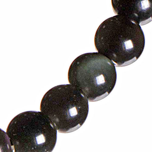 Obsidián duhový, 4 mm (10 ks) — foto 2