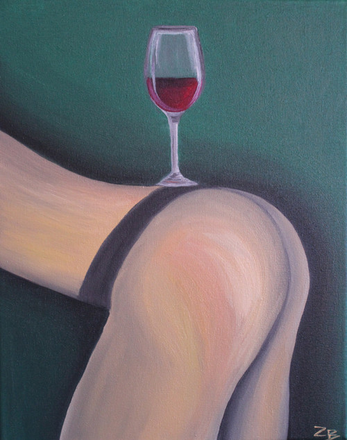 SOUBOR 2 OBRAZŮ "Drink", "Víno" olejomalba — foto 2