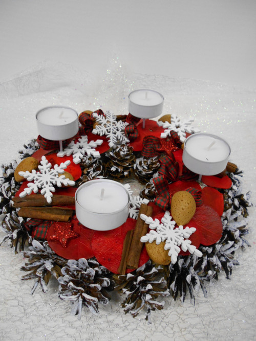 Adventní sněhový věneček — foto 2