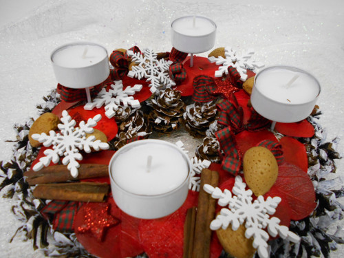 Adventní sněhový věneček — foto 3