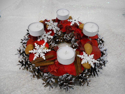 Adventní sněhový věneček — foto 4