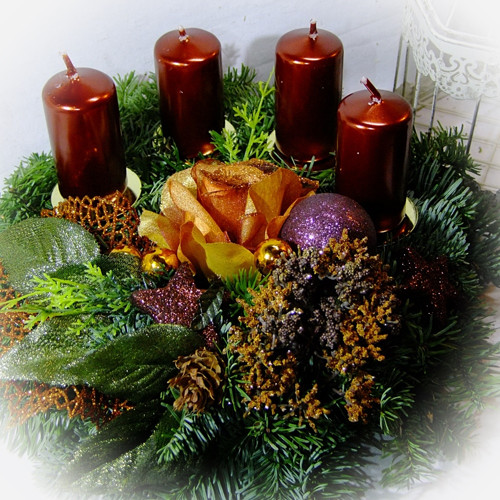Adventní věnec - Měděné Vánoce — foto 4
